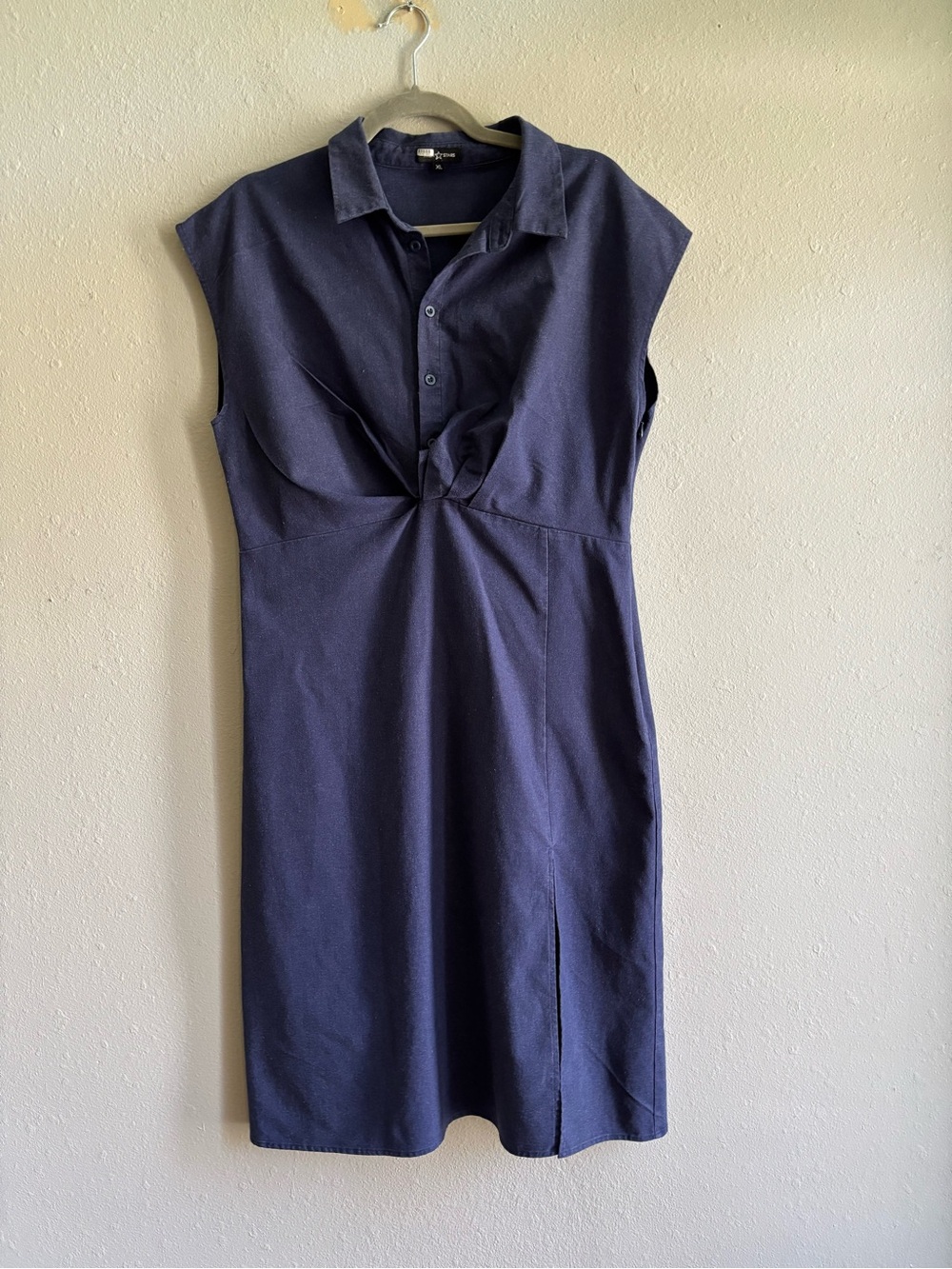 Area Star Jill Navy Twist-Front Dress